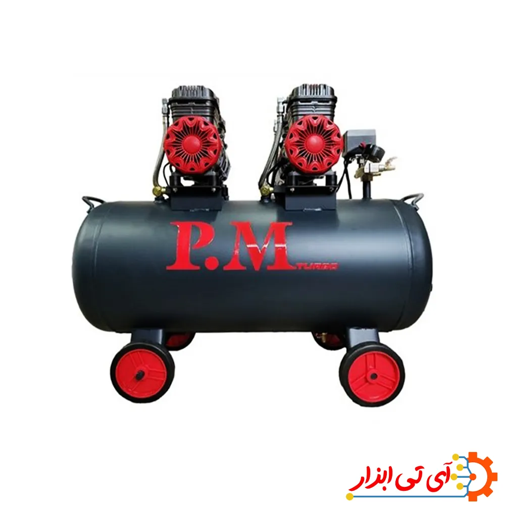 پمپ باد بی صدا 100 لیتری پی ام مدل TM100