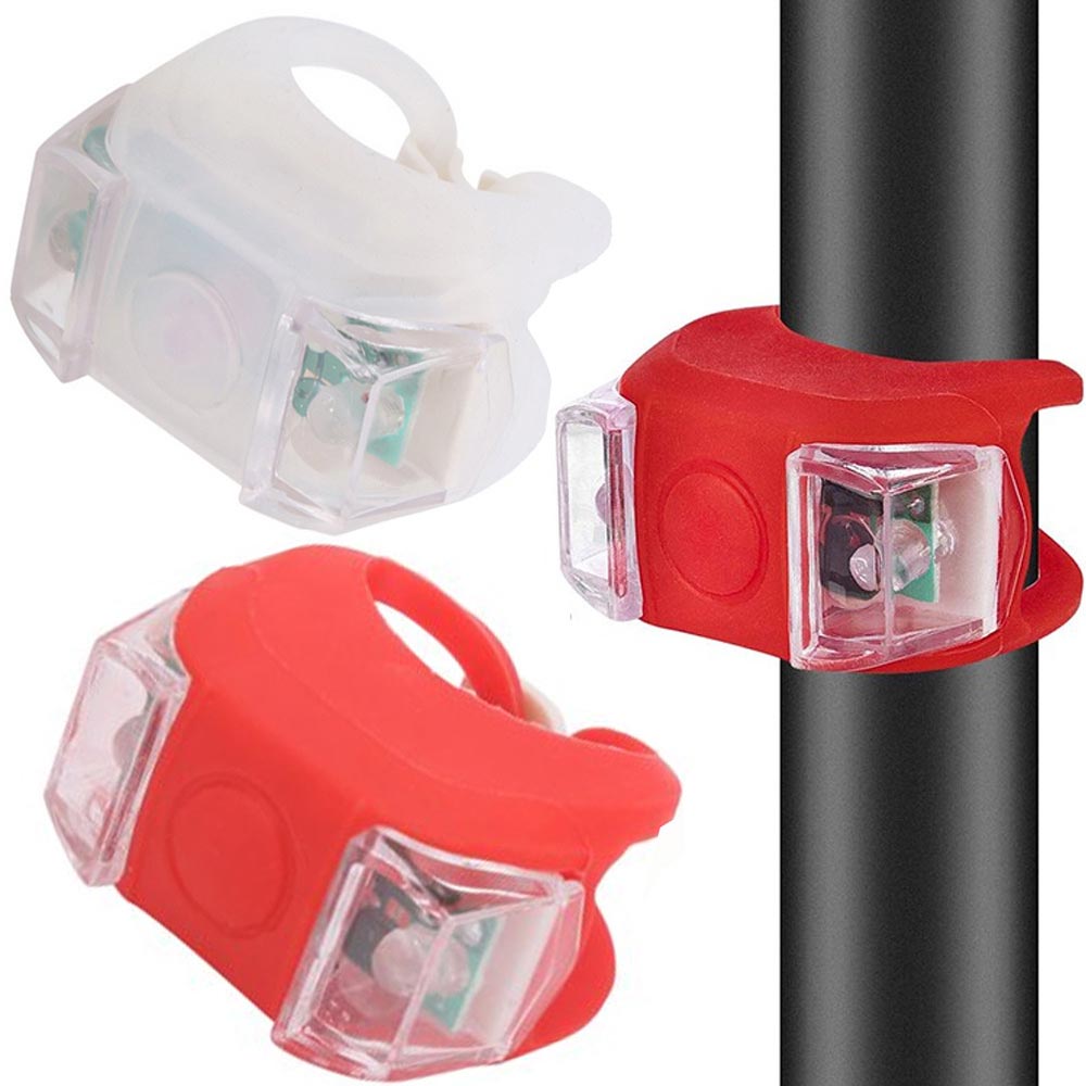 ست چراغ جلو و عقب دوچرخه ژله‌ای باتری خور LED HL-009