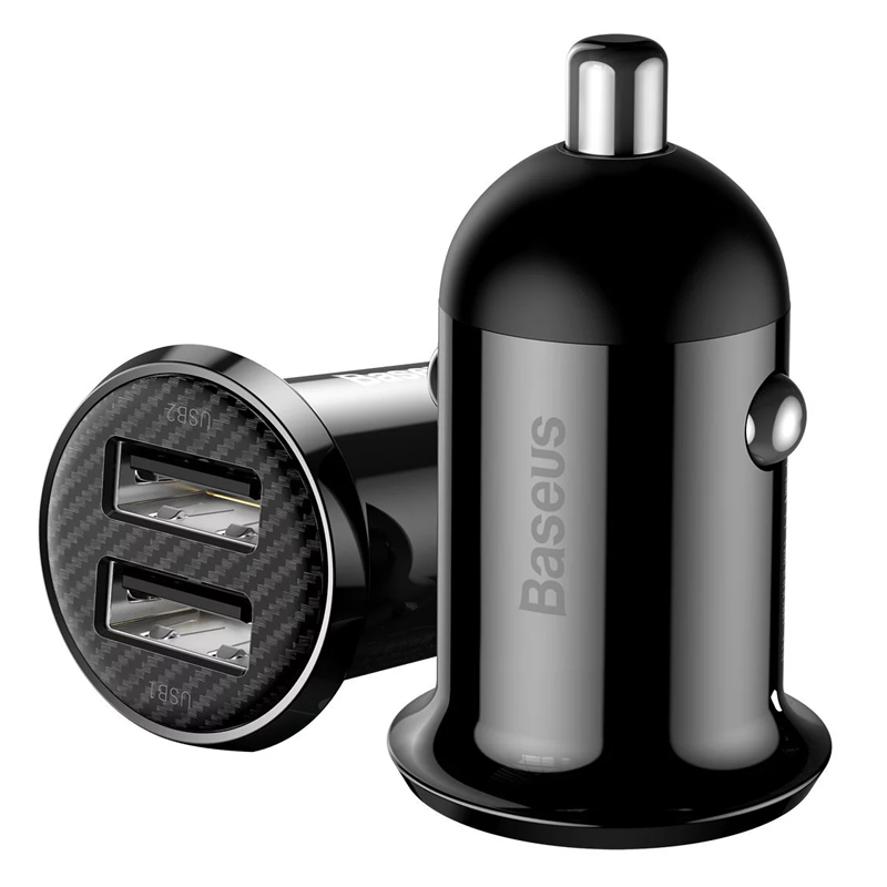 شارژر فندکی بیسوس Baseus Grain Pro Car Charger 2x USB 4.8A