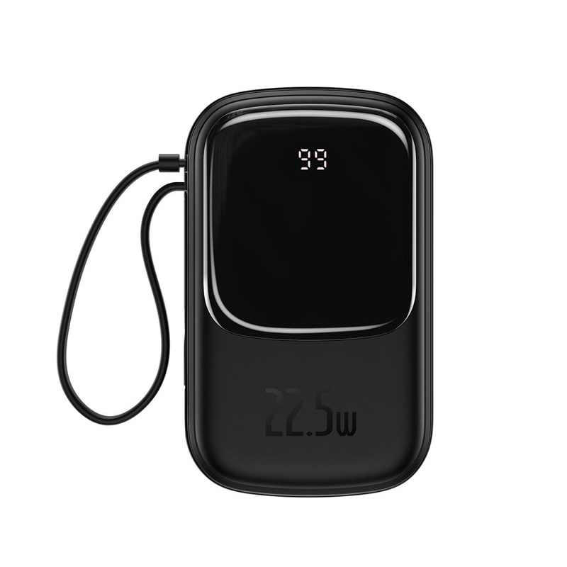 پاور بانک سریع بیسوس با کابل متصل تایپ سی Baseus Power Bank 20000mah 20W 22.5W Fast Charging With Cable UBS Type C