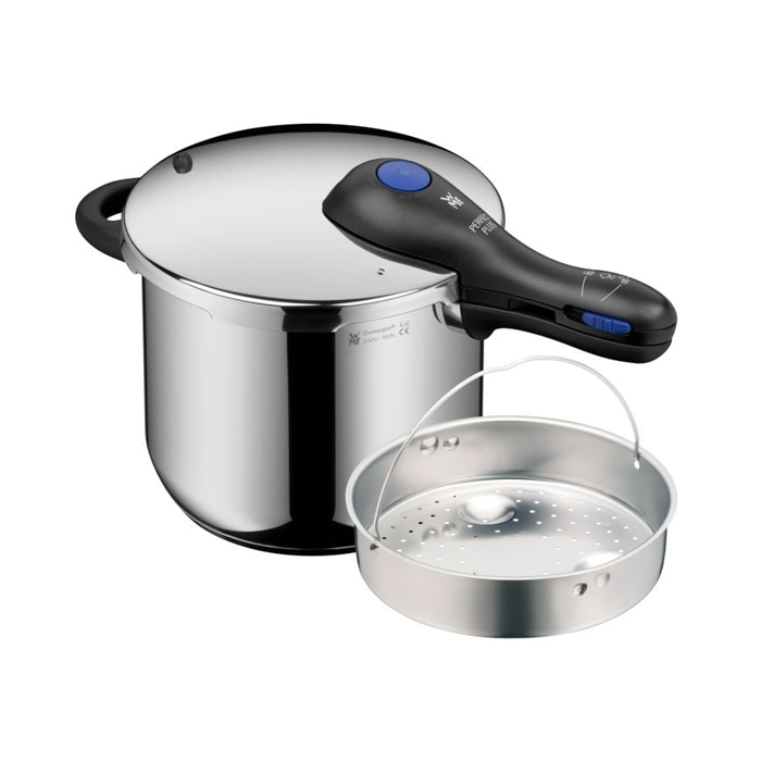 زودپز 6.5 لیتر پرفکت پلاس همراه با سبد بخار پز وی ام اف | WMF Perfect Plus Pressure Cooker 6.5L