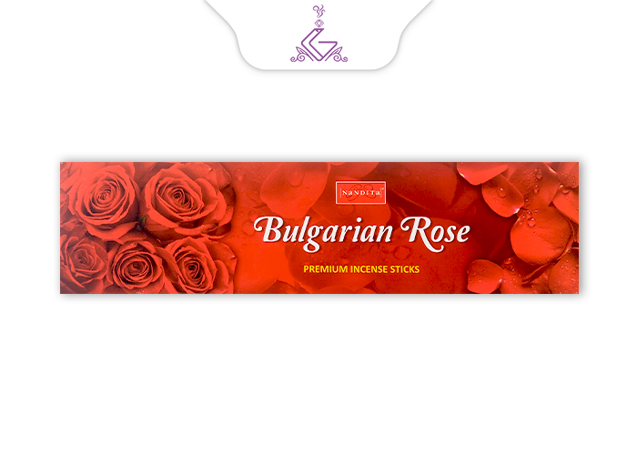 عود شاخه ای دست ساز 100گرمی رز بلغاری BULGARIAN ROSE برند ناندیتا NANDITA