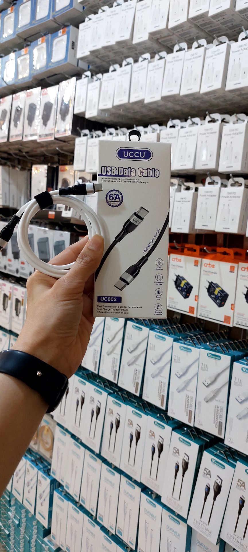 کابل شارژ فست Type-C to Type-C برند UCCU مدل UC002 - مشکی