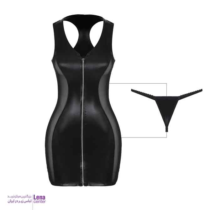 کاستوم زنانه چرم مشکی