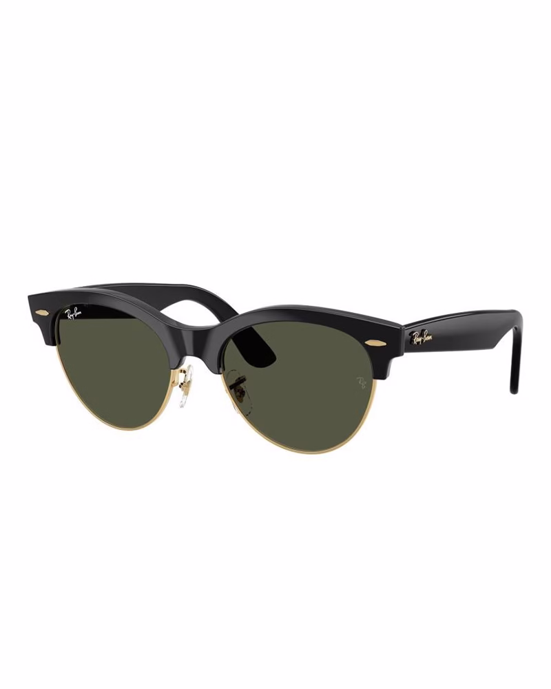 عينک آفتابی زنانه ريبن مدل RayBan RB2341 - فريم مشكي طلايي عدسي سبز