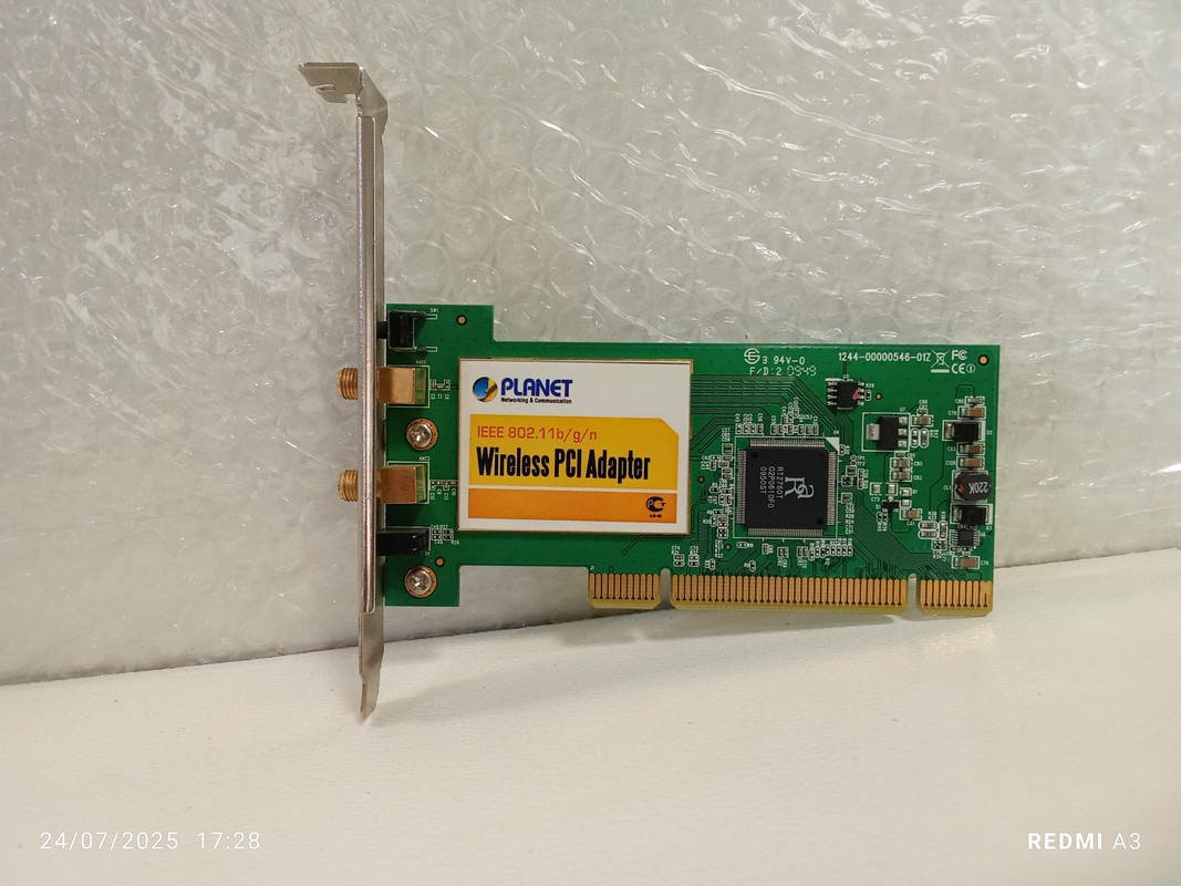 کارت شبکه بی سیم 2 آنتن PLANETمدلIEEE802.11B/G/N(استوک)