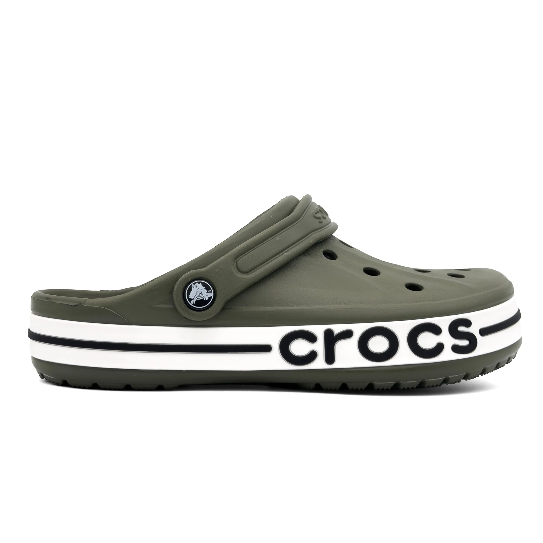 کراکس بایابند سبز زیتونی سفید اورجینال | Crocs Bayaband