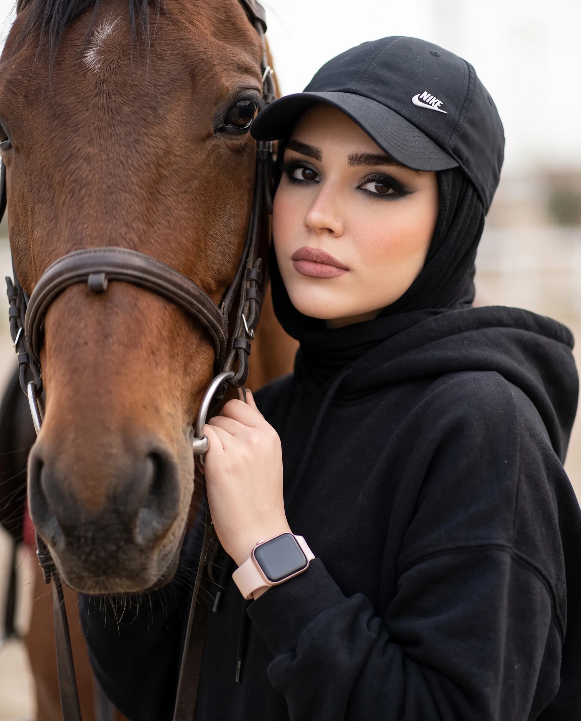 پرامپت عکس با اسب دخترانه