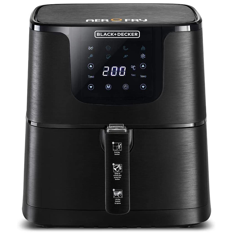 سرخ کن بدون روغن بلک اند دکر مدل Black+Decker Digital XL Air Fryer, 5.8L - Af700-B5 (ضمانت اصالت و  گارانتی 12 ماهه)