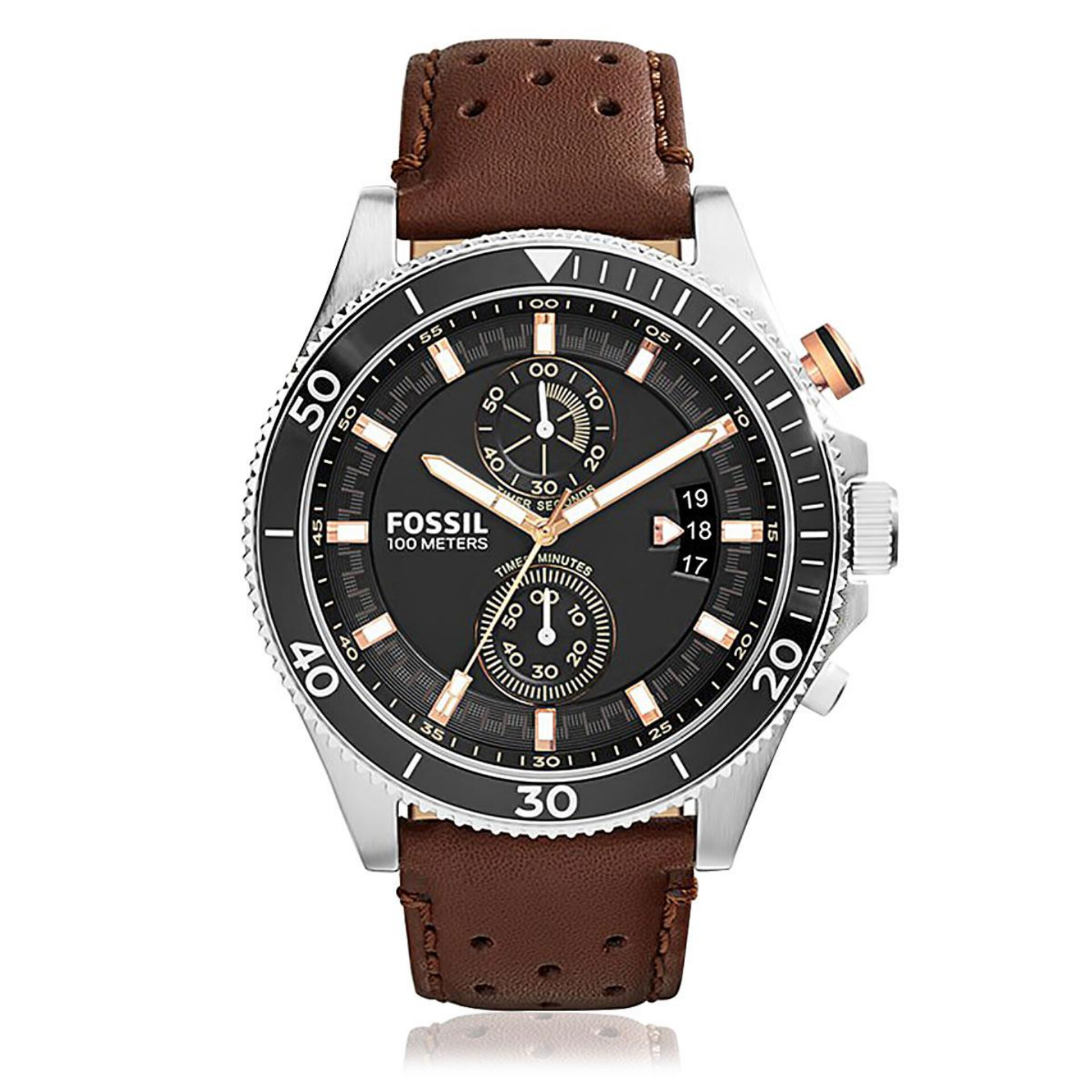 FOSSIL ساعت مچی مردانه چرمی فسیل مدل CH2944