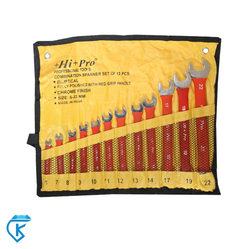 آچار یکسر رینگ 12 عددی روکشدار +Hi+Pro