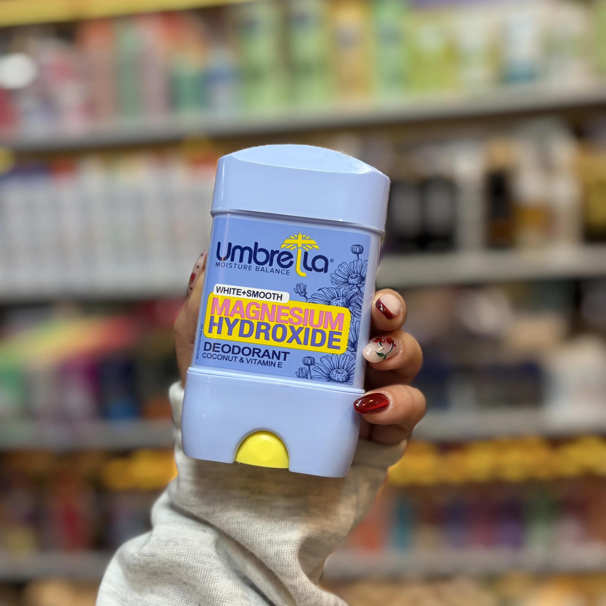 مام دئودورانت زنانه آمبرلا مدل White + Smooth Magnesium Hydroxide