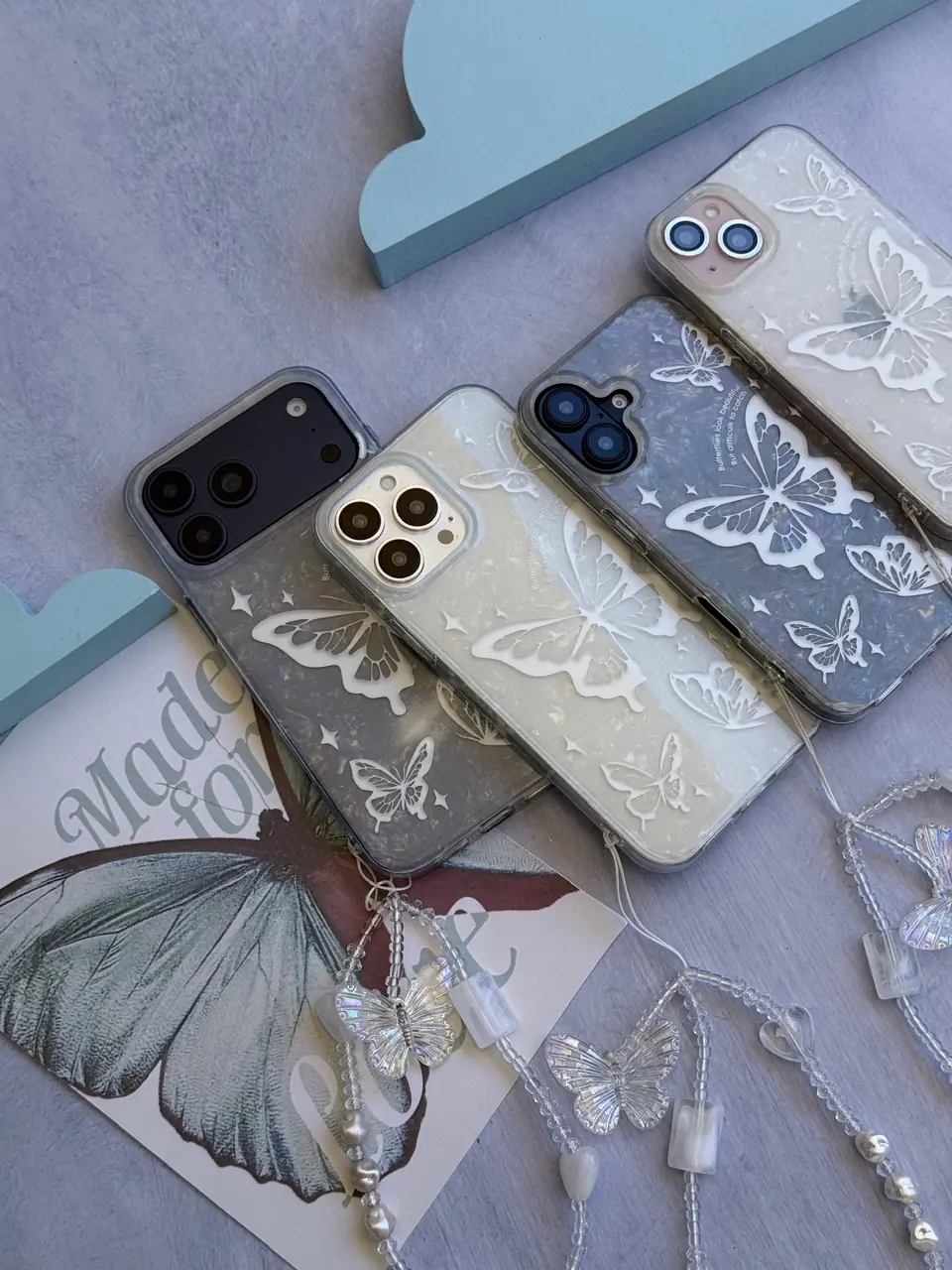 قاب Ice Butterfly با آویز (کدC2230)