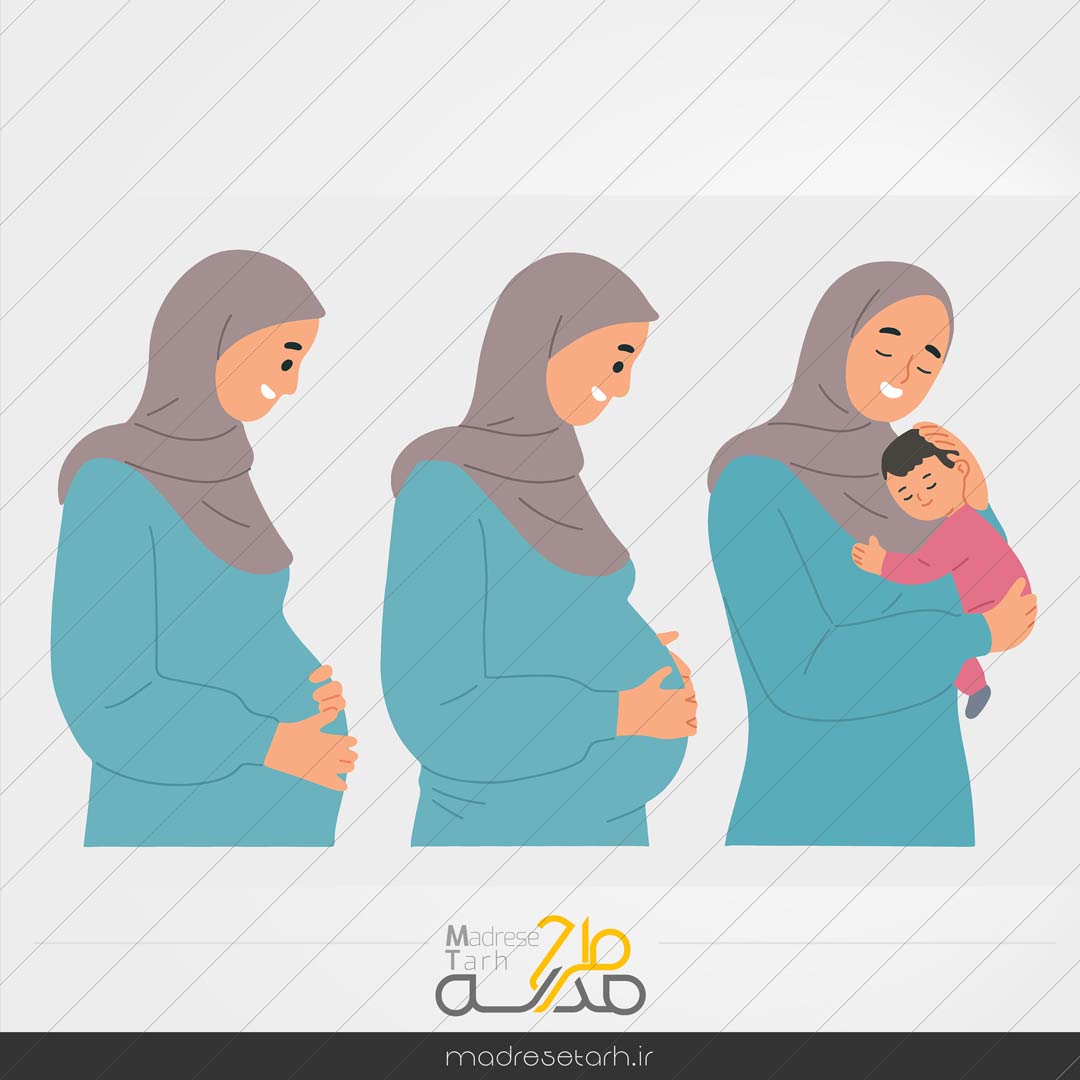 وکتور مادر باردار