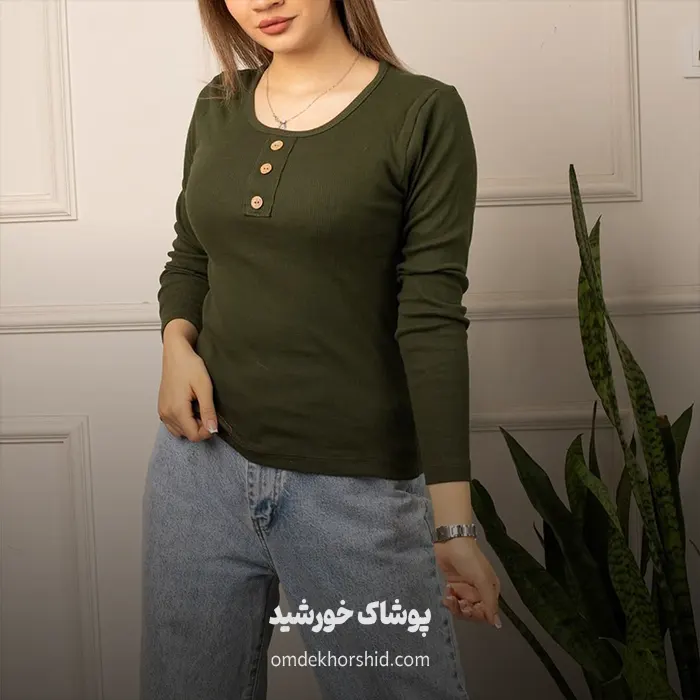 بلوز کبریتی سه دکمه