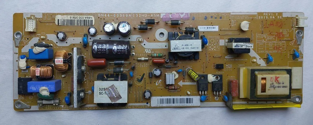 برد پاور تلویزیون سامسونگ مدل LE32C350D1 و LA32C450