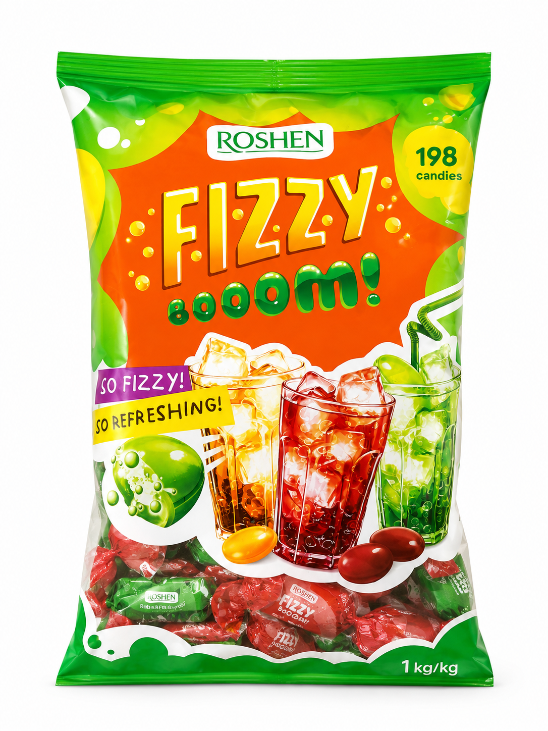 آبنبات گازدار Roshen Fizzy Boom