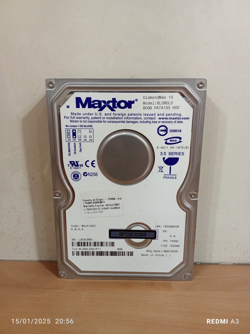هارد استوک 80گیگ MAXTOR سلامت 100%(کد HD-M-R-G)