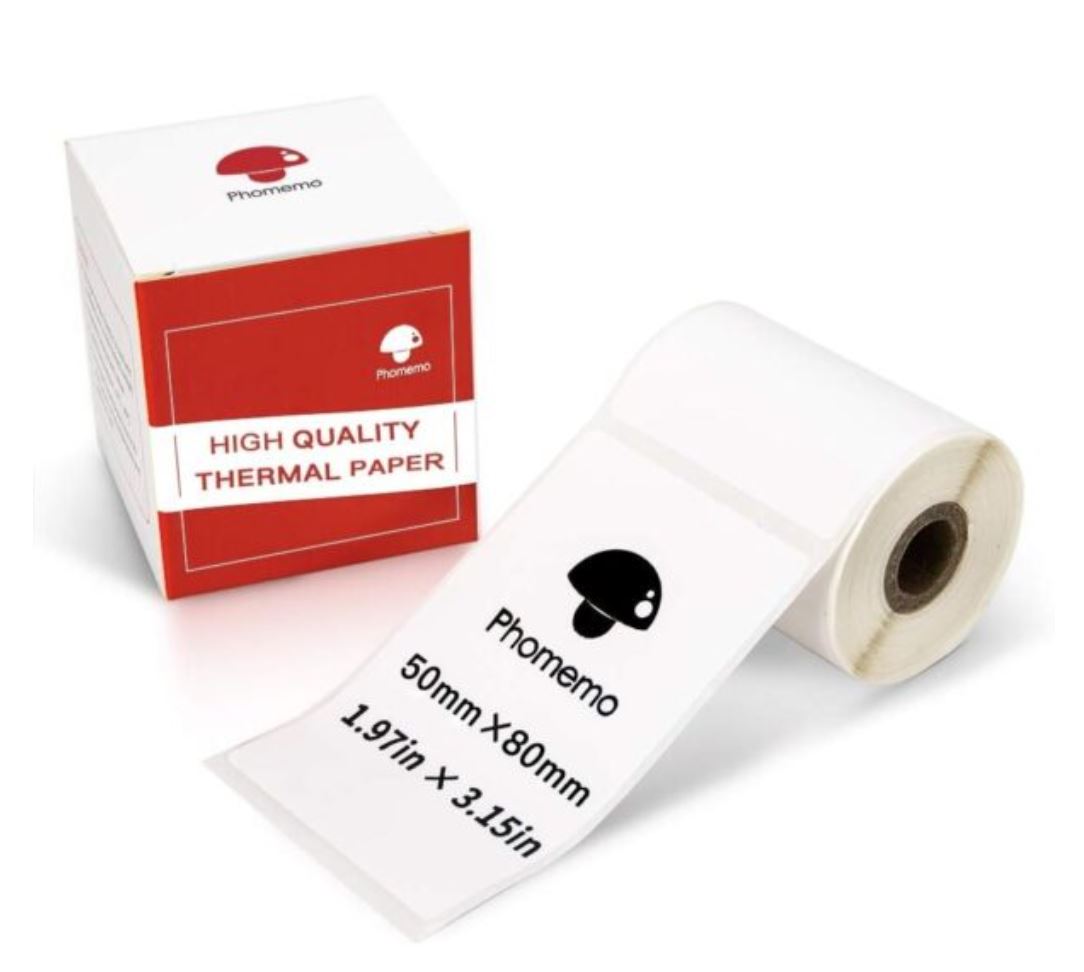 رول پرینتر لیبل زن حرارتی Phomemo (50×80 میلیمتر)