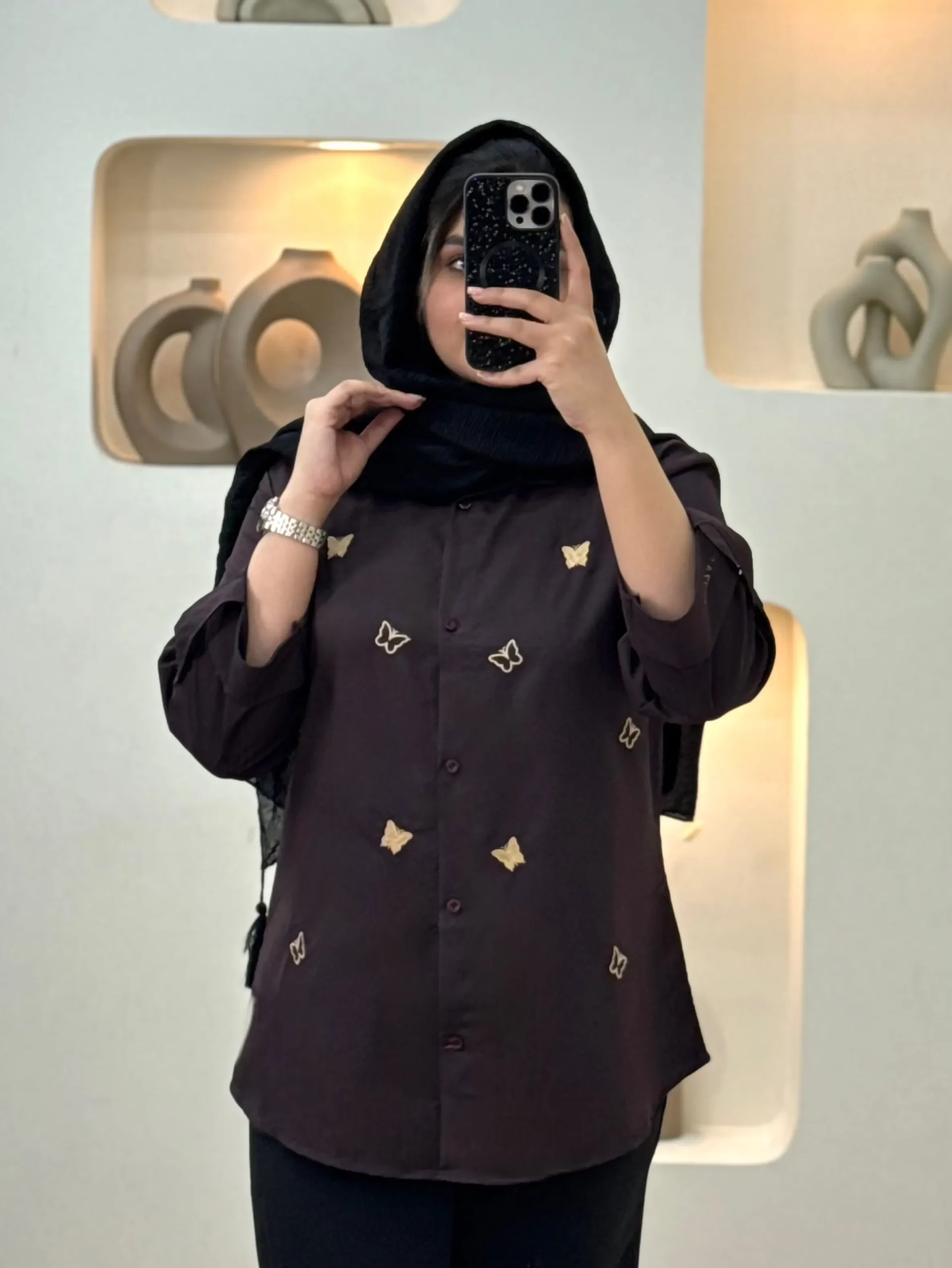شومیز تترون گلدوزی پروانه-3179