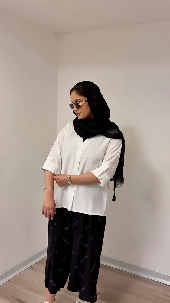شومیز سیلک یقه هفت