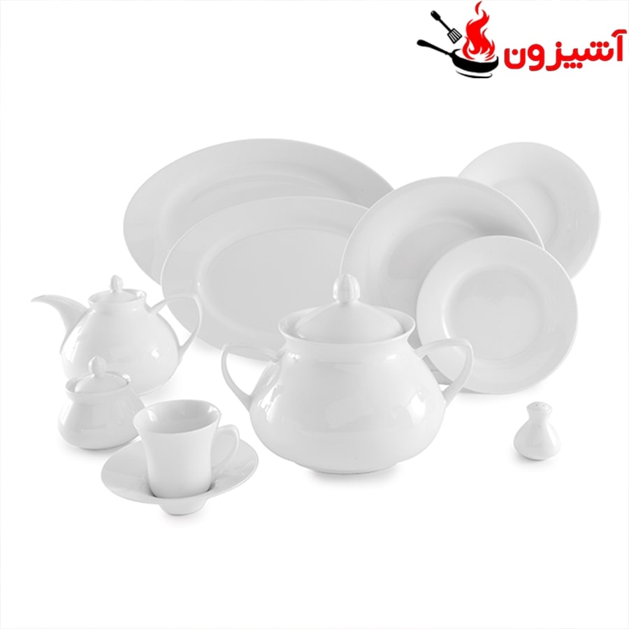 سرویس 108 پارچه 12 نفره طرح سفید