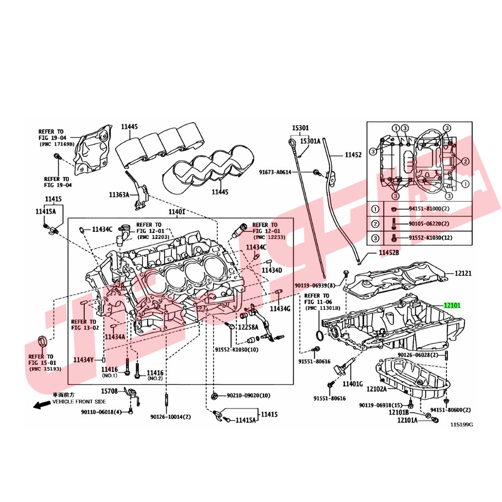 کارتل آلومینیومی روغن موتور لکسوس LS460 مدل 2012-2008