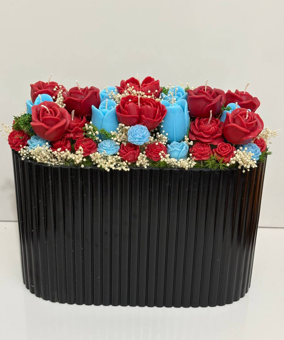 باکس گل شمعی ترکیبی