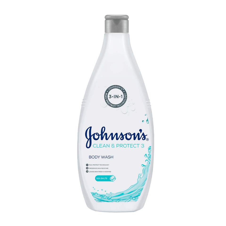 شامپو بدن Clean & protect جانسون حاوی نمک دریا