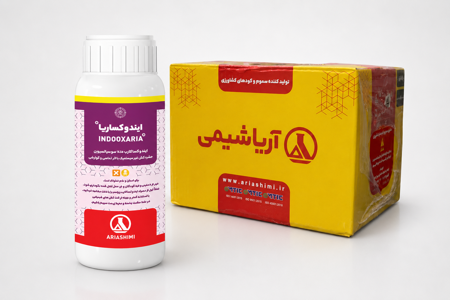 حشره‌کش ایندوکساکارب آریاشیمی (آوانت) ۱۵٪ SC بطری ۲۵۰ سی‌سی - فروش عمده (کارتن ۴۸ عددی)