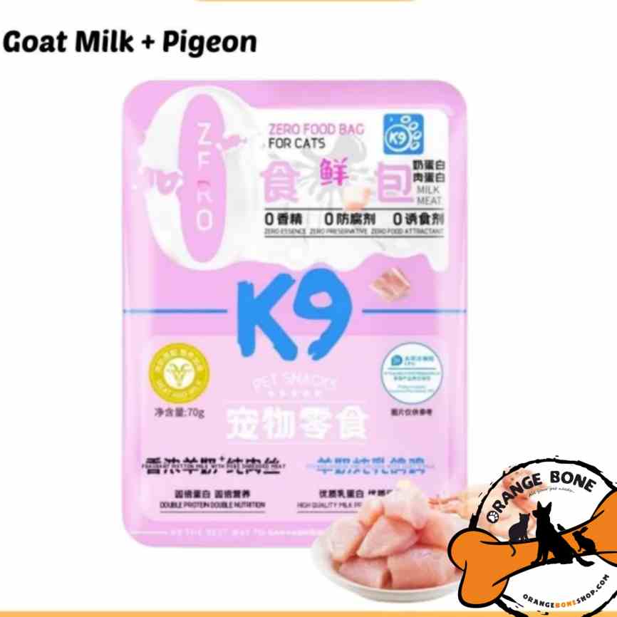 پوچ گربه K9 تائو تائو طعم شیر بز، مرغ و ماکیان