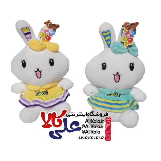 عروسک خرگوش دخترانه مخمل کد 06