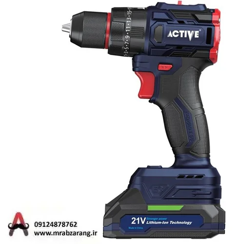 دریل پیچگوشتی چکشی اکتیو مدل AC3217BL ظرفیت 21 ولت براشلس
