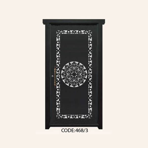 درب یک لنگه فلزی CNC طرح 468