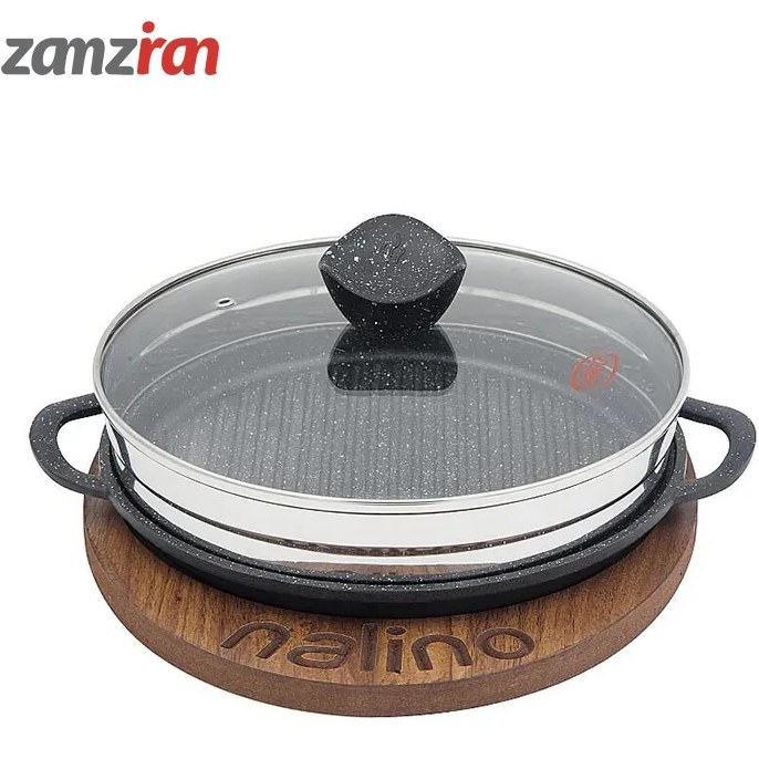 تابه چدن نالينو مدل Padela درب دار سایز 26