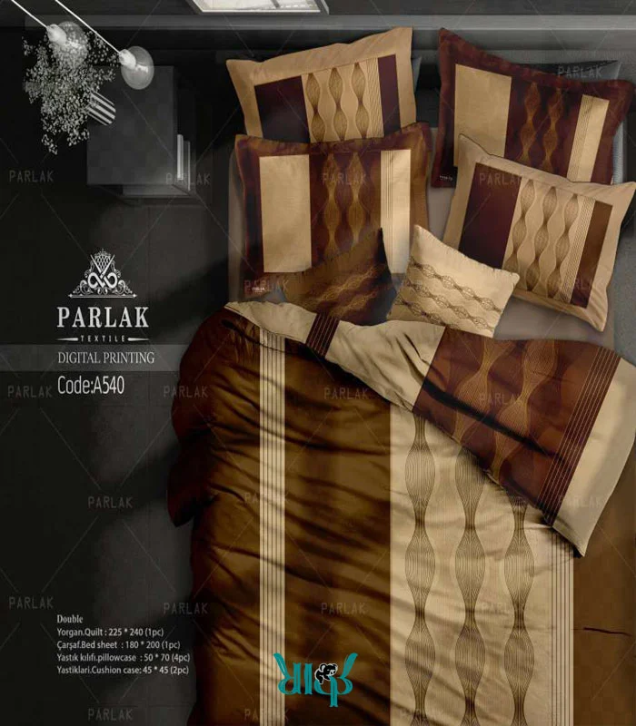 روتختی قهوه ای کرم دونفره پارلاک کد a540