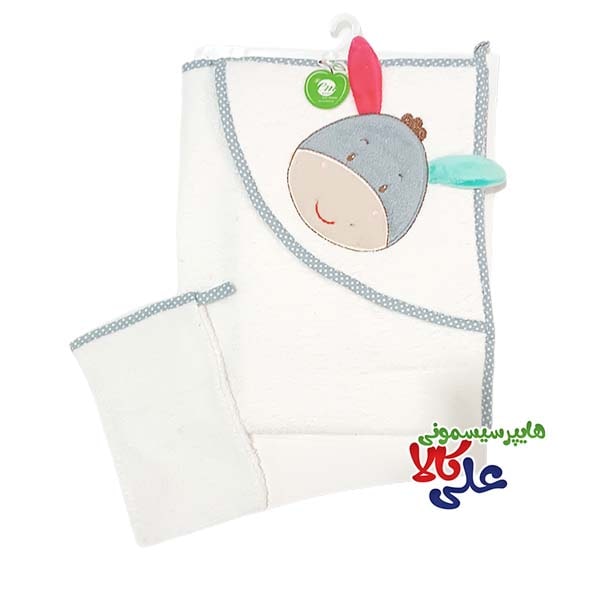 حوله دورپیچ نوزادی 2 تکه برند Em Baby