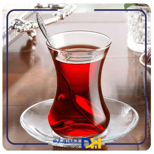 استکان نعلبکی کمرباریک پاشاباغچه۶تایی