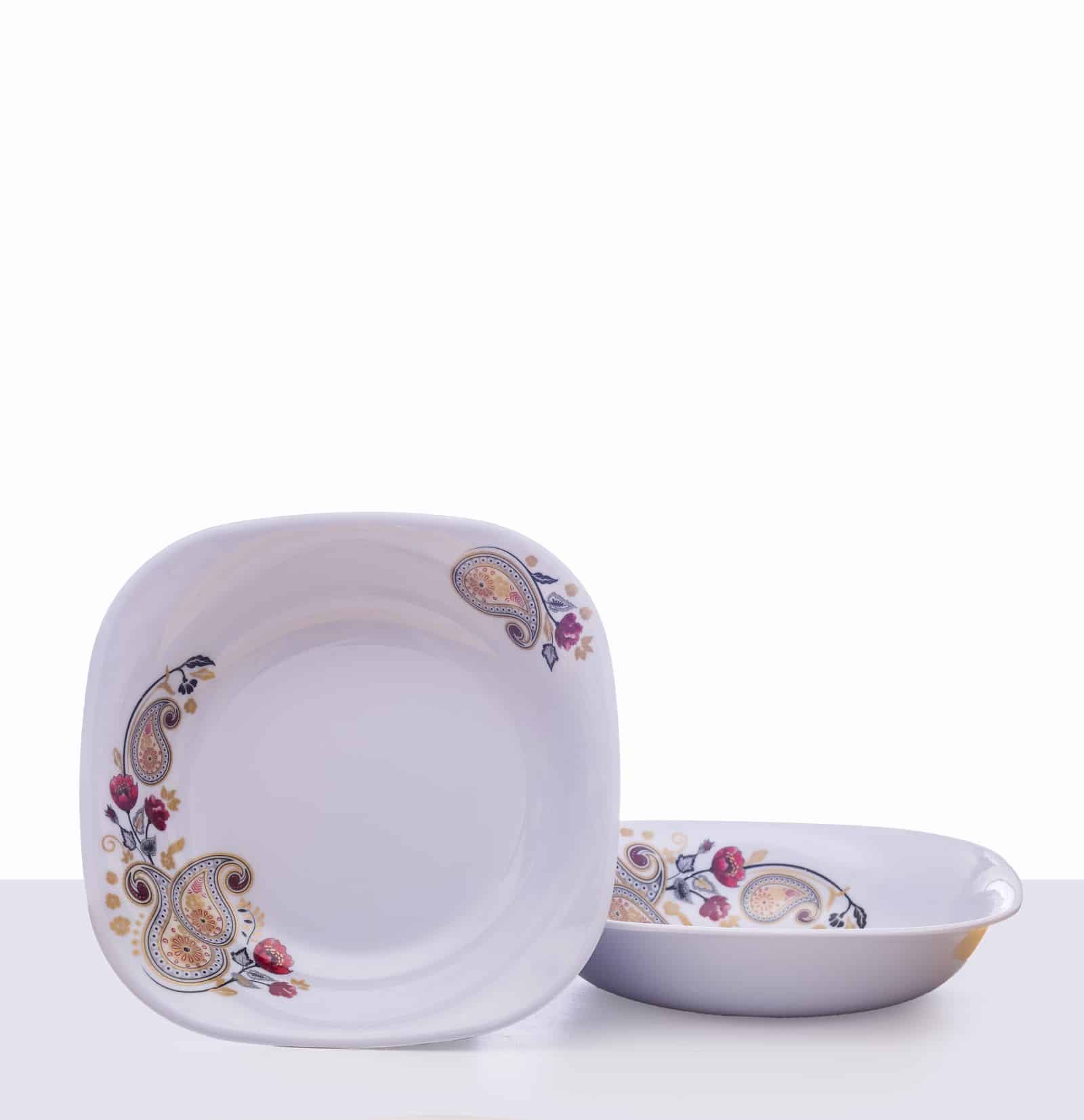 کاسه سالاد بزرگ چهارگوش طرح ترمه