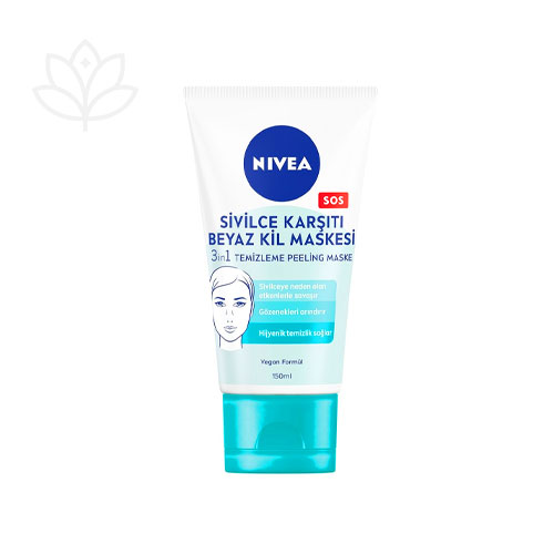 ماسک صورت نیوا (NIVEA) 3 در 1 لایه بردار و تمیز کننده پوست حاوی خاک رس سفید 150 میل