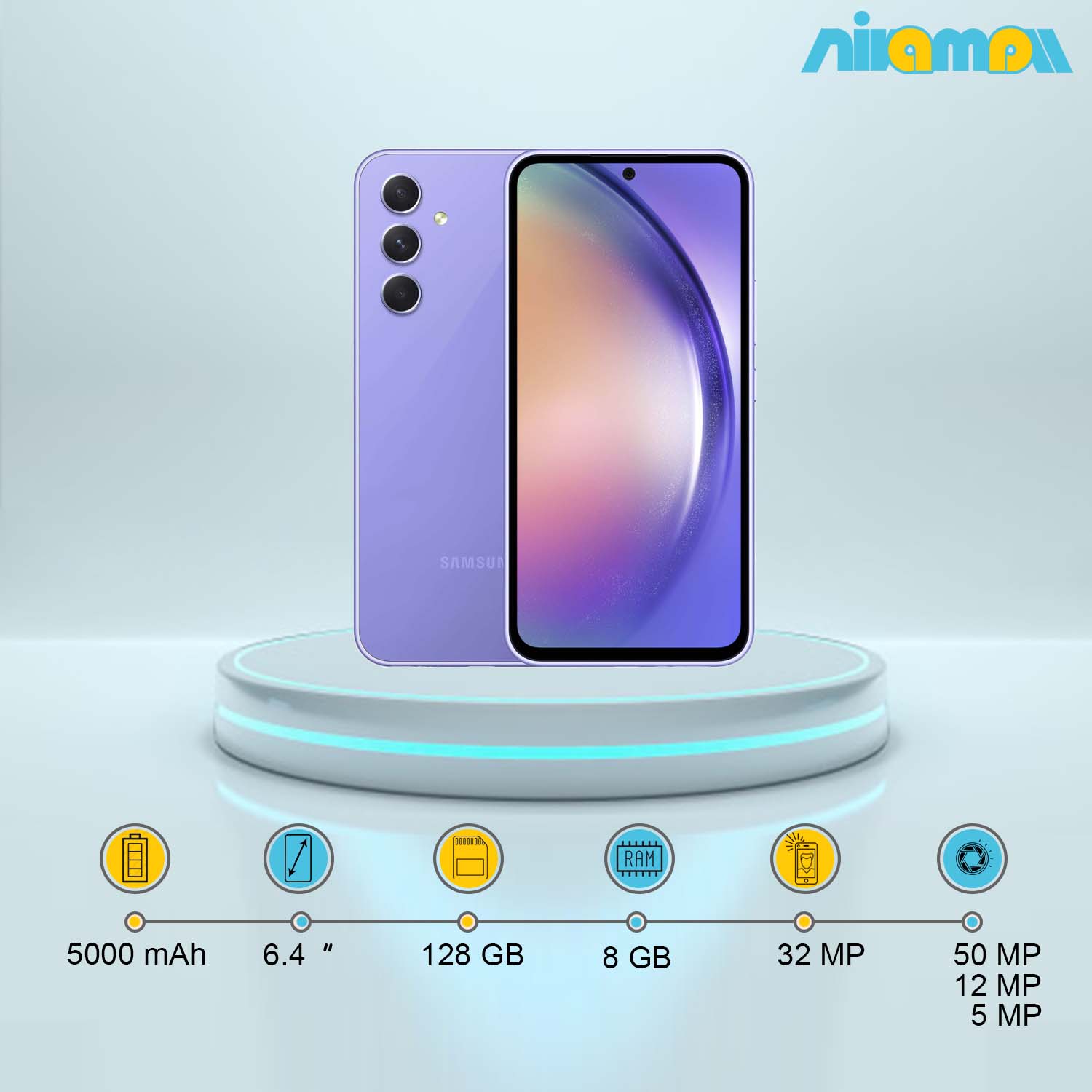 گوشی موبایل سامسونگ مدل  Galaxy A54 5G ظرفیت 128 گیگابایت و رم 8 گیگابایت