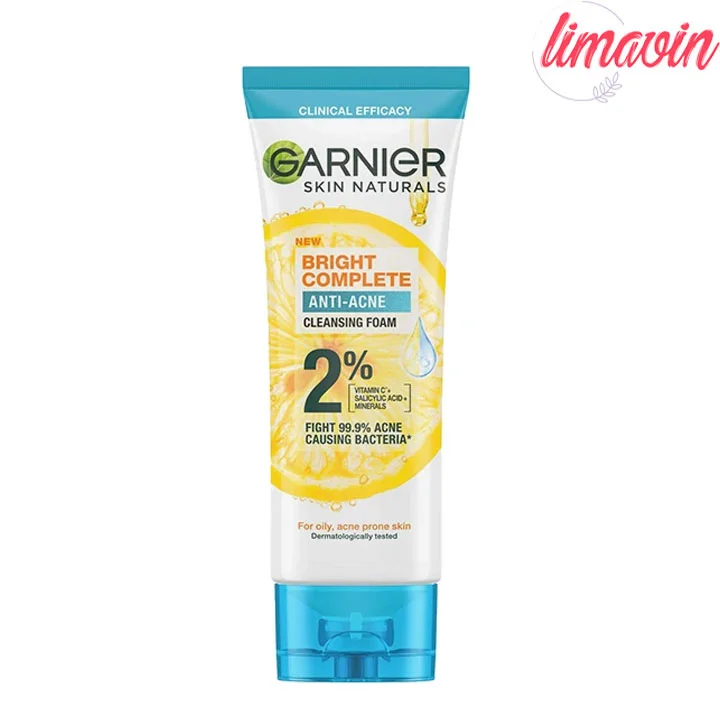 فوم شستشو صورت گارنیه مدل BRIGHT COMPLETE حجم 100 میلی لیتر