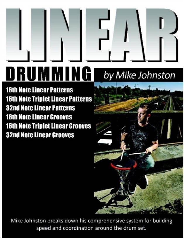 کتاب آموزش درام Mike Johnston_Linear Drumming