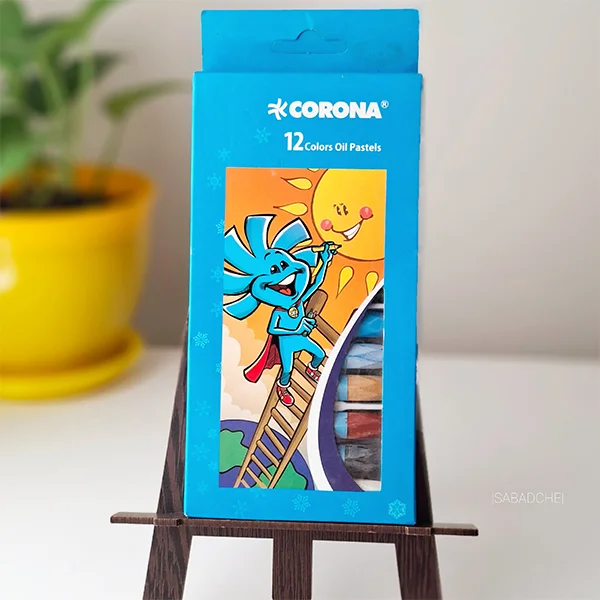 مداد شمعی 12 رنگ کرونا CORONA