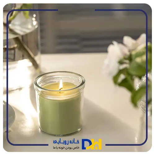 شمع لیوانی طعم سیب ۲۰ساعته ایکیا LÖVSKOGSLUND