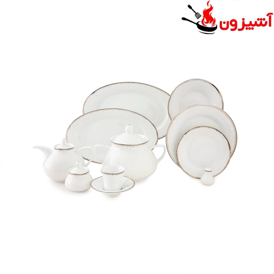 سرویس 108 پارچه 12 نفره طرح رویال پلاتینی