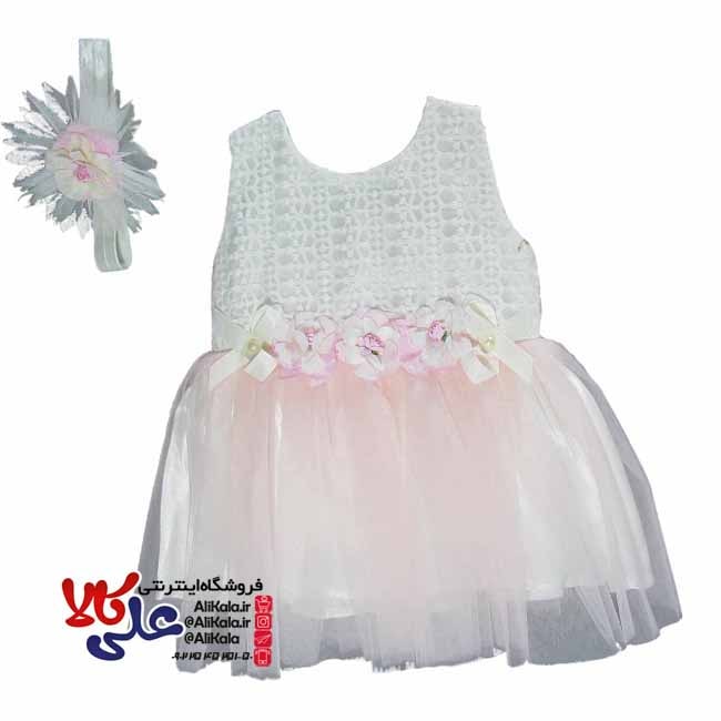 پیراهن نوزادی طرح لباس عروس کد 03