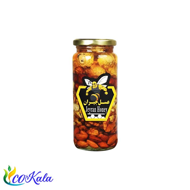 عسل طبیعی هفت مغز شیشه ای جیران 350 گرمی