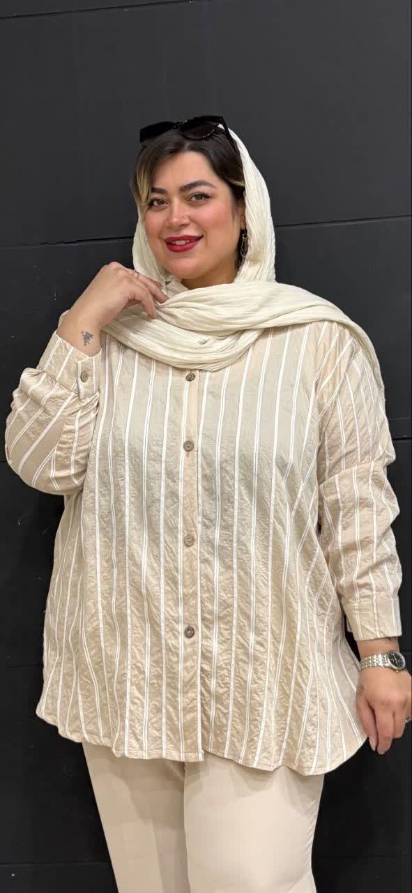 شومیز پری کرم سایزبزرگ