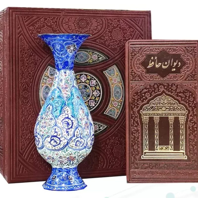 حافظ پالتویی چرم با گلدان مینا